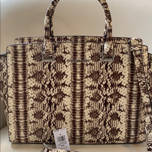 NWT Michael Kors Snakeskin purse and wallet - Picture 3 of 8